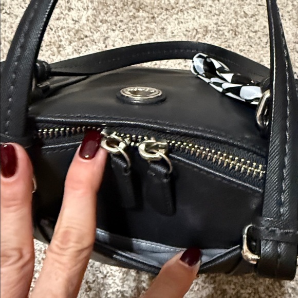 Coach Black Peyton Done Satchel Bag - Picture 6 of 8